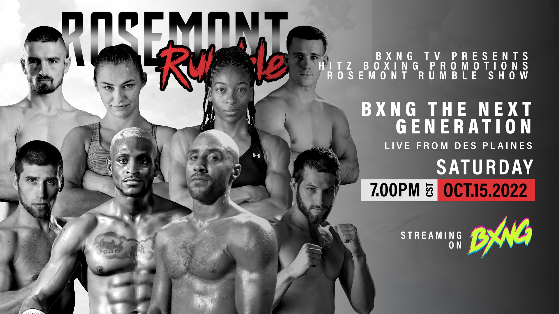 BXNG TV Presents HITZ Boxing's Rosemont Rumble Show Live Stream 10/15